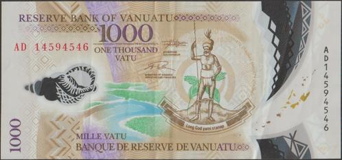Vanuatu 1000 vatu 2014 gebruikt p.13 (nr 25), Postzegels en Munten, Bankbiljetten | Oceanië, Los biljet, Verzenden