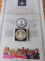 Munt IOC Olympische Orde in Goud + Certificaat, Ophalen of Verzenden