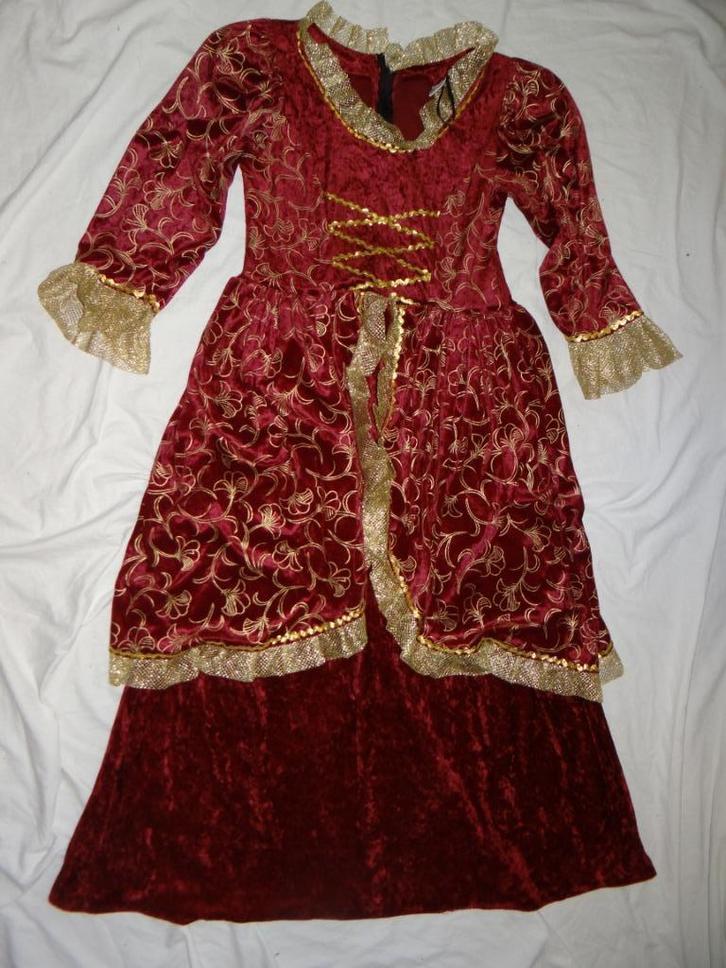 Leuk bordo rood/goud MARKIES/MARKIEZIN/PRINSES jurk, Kleding | Dames, Carnavalskleding en Feestkleding, Gedragen, Kleding, Carnaval