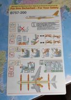 Condor - Safety card                        B-757-200   en, Verzamelen, Luchtvaart en Vliegtuigspotten, Verzenden, Zo goed als nieuw