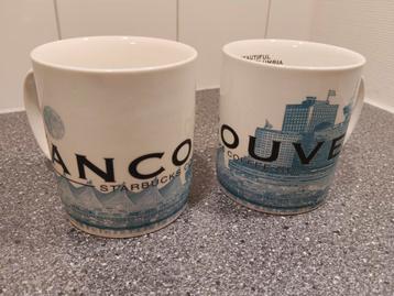 Retro 2 Grote Starbucks Mokken (Vancouver) beschikbaar voor biedingen