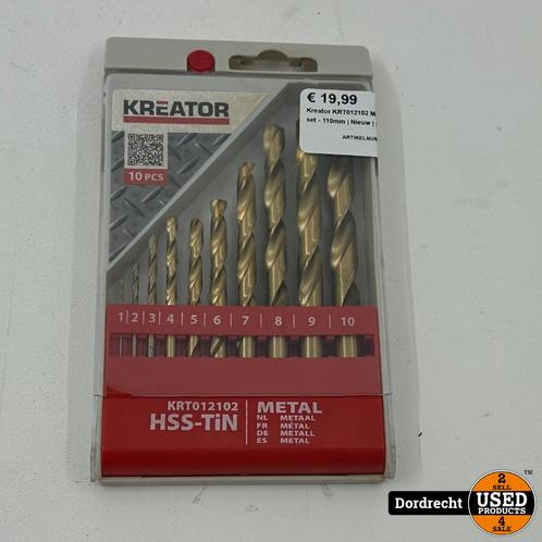 Kreator KRT012102 Metaalboren - 10 delige set - 110mm | Nieu, Doe-het-zelf en Verbouw, Gereedschap | Machine-onderdelen en Toebehoren