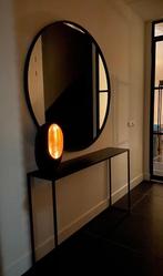 Sidetable van staal (maatwerk/op maat gemaakt), Huis en Inrichting, Tafels | Sidetables, Robuust, strak, zwart, hotelchique, stoer