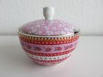 Pip Studio Floral Ribbon rood roze porseleinen suikerpot, Overige typen, Ophalen of Verzenden, Zo goed als nieuw, Overige stijlen