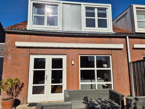 Zonnescherm 5,50 breed. Uitval 3,00 meter, Tuin en Terras, Zonneschermen, Gebruikt, Knikarmscherm, 150 tot 300 cm, 450 cm of meer