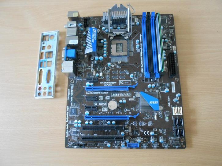 MSI Moederbord Socket 1155, Computers en Software, Moederborden, Gebruikt, Intel, DDR3, Ophalen