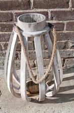 Windlicht, lantaarn, Huis en Inrichting, Woonaccessoires | Kandelaars en Kaarsen, Ophalen, Zo goed als nieuw, Hout, 25 tot 50 cm