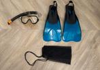 Snorkelset blauw | Maat 42/43 | met opbergtasje, Ophalen of Verzenden, Gebruikt, Snorkelset