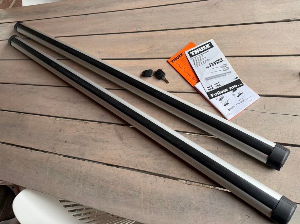 Thule Aero stangenset 869, Ophalen of Verzenden, Gebruikt