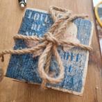 houten onderzetters 4 stuks delfts blauw, Ophalen of Verzenden, Nieuw, Glas of Kopje
