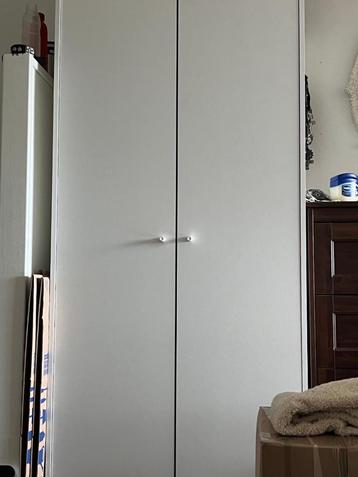 Witte garderobe kledingkast 2 deurs hout