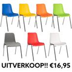Kunststof stapelstoelen kantinestoelen kuipstoelen NIEUW, Ophalen, Zo goed als nieuw, Kunststof, Vijf, Zes of meer stoelen