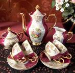 Oud mokka servies / theeservies set porselein barok dresden, Antiek en Kunst, Ophalen of Verzenden