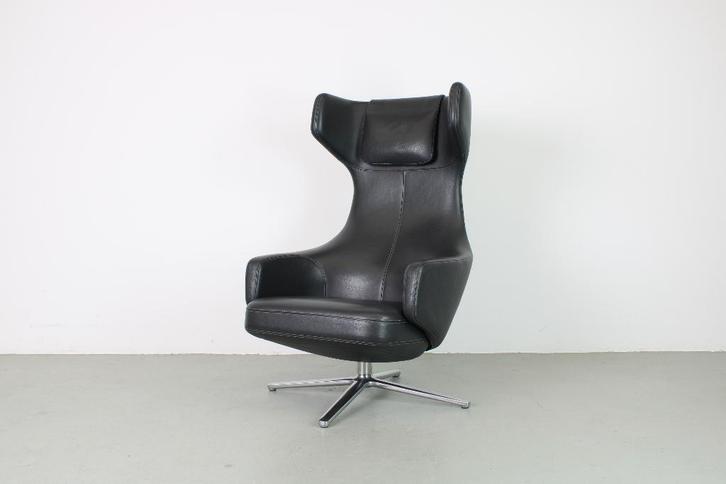 Vitra Grand Repos fauteuil, leer, Huis en Inrichting, Fauteuils, Zo goed als nieuw, Leer, 50 tot 75 cm, 75 tot 100 cm, Ophalen