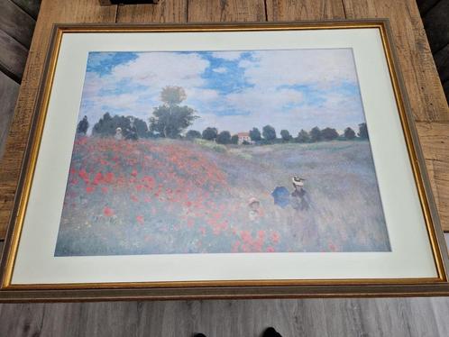 Poster - Claude Monet - papaverbloemen - incl. lijst, Verzamelen, Posters, Zo goed als nieuw, Overige onderwerpen, A1 t/m A3, Rechthoekig Staand
