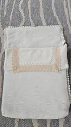 Witte babydeken met kanten rand, Ophalen, Zo goed als nieuw, 100 cm of meer, Deken