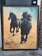 Rob Langenberg schilderij fryske hynders, Antiek en Kunst, Kunst | Schilderijen | Klassiek, Ophalen