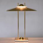 ✅ DIJKSTRA tafellamp verguld HOLLYWOOD REGENCY retro  1980, 50 tot 75 cm, Ophalen of Verzenden, Hollywood Regency, Metaal