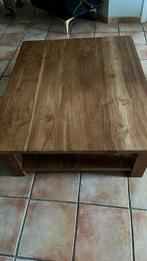 Prachtige massieve teak houten salontafel, Ophalen, 100 tot 150 cm, 50 tot 100 cm, Zo goed als nieuw