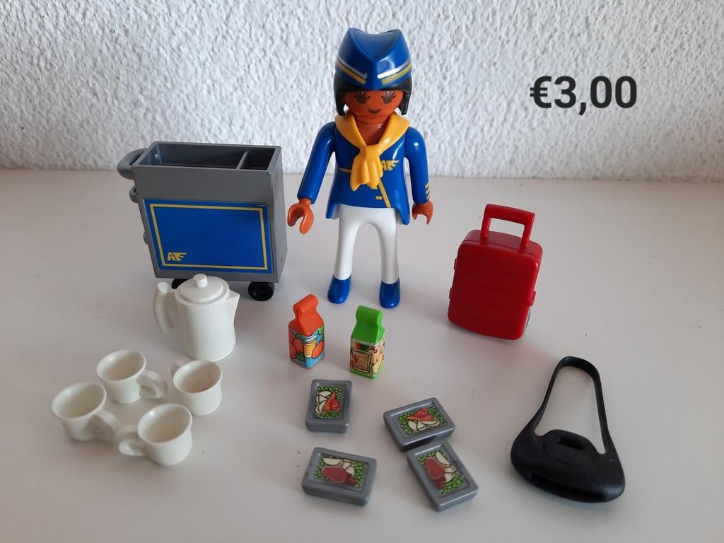 Playmobil stewardess 4761, Ophalen of Verzenden, Zo goed als nieuw, Complete set