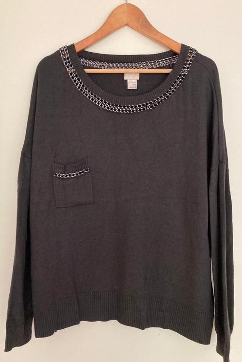 H&M HM PINK LABEL trui maat 42, Kleding | Dames, Truien en Vesten, Zo goed als nieuw, Maat 42/44 (L), Grijs, Ophalen of Verzenden