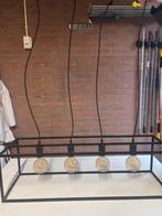 Zwarte hanglamp voor eettafel - 4 fittingen, Huis en Inrichting, Ophalen, Zo goed als nieuw, Metaal, Minder dan 50 cm