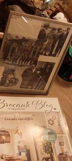 MOOI OUD brocant FOTOLIJSTJE MET BOLGLAS FOTO-LIJSTJE, Ophalen of Verzenden