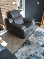 Te koop 2 leren fauteuils, 75 tot 100 cm, Ophalen