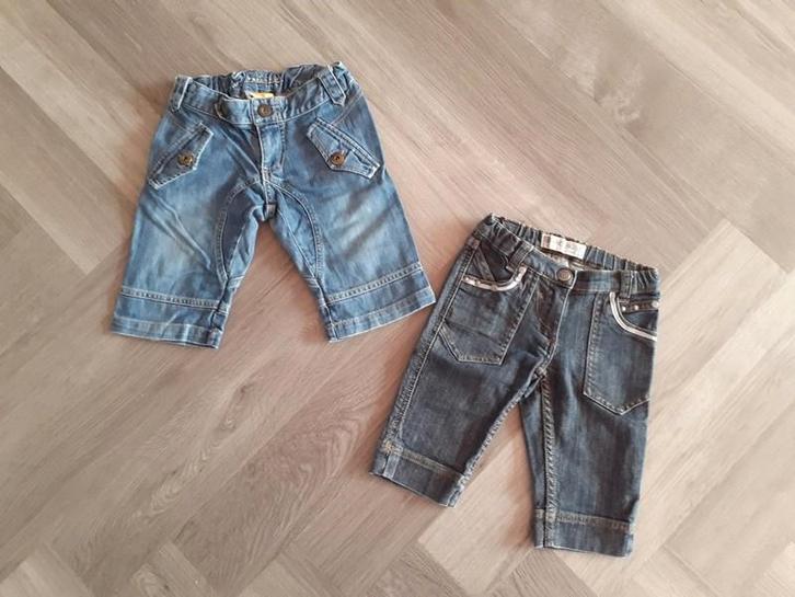 Set Korte spijkerbroeken 2x, Maat 110, Kinderen en Baby's, Kinderkleding | Maat 110, Zo goed als nieuw, Jongen of Meisje, Broek