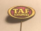Metalen TAF ROTARY Speld (Rood/Messingkleur)., Verzamelen, Verzenden, Zo goed als nieuw, Merk, Speldje of Pin