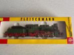 Fleischman locomotief ho 4147 en 3 ho wagons, Ophalen of Verzenden, Gebruikt, Gelijkstroom, Locomotief