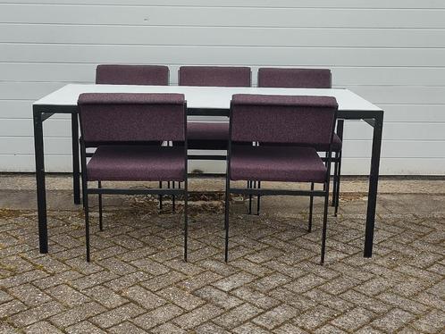 Eethoek Pastoe Japanse serie tafel en 5 eetkamerstoelen., Huis en Inrichting, Complete eetkamers, Gebruikt, 4 tot 6 stoelen, Ophalen