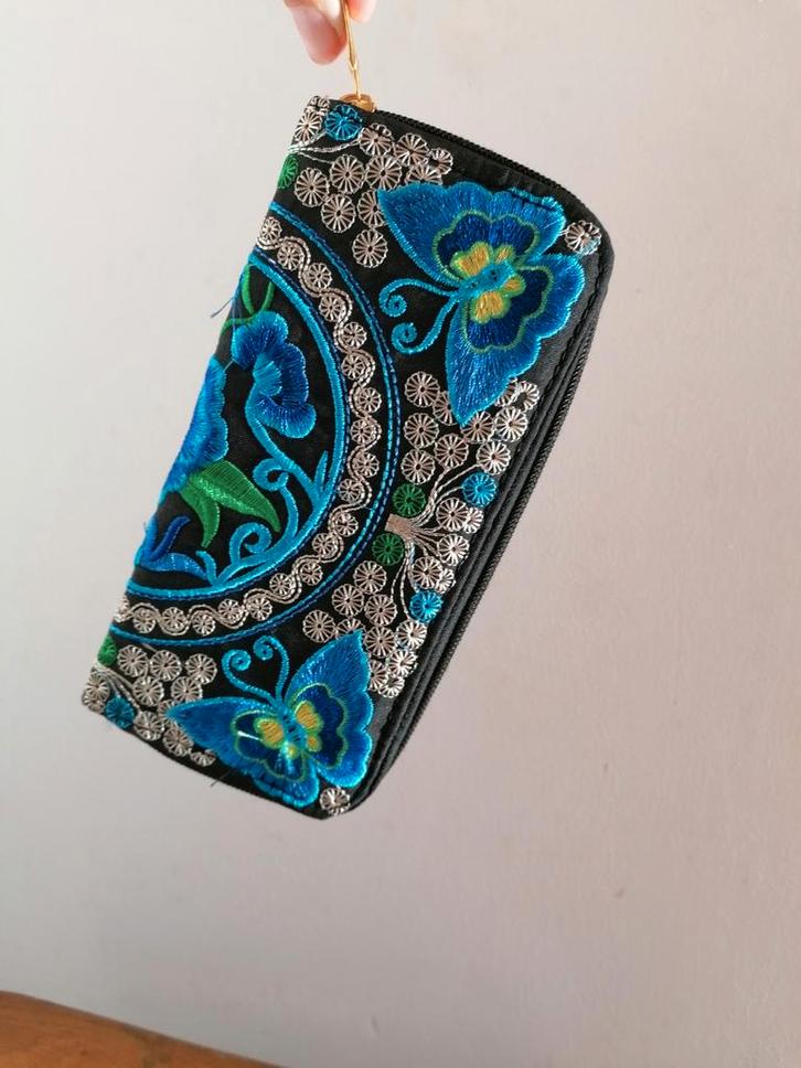 Portomonee boho geborduurd, Sieraden, Tassen en Uiterlijk, Portemonnees, Nieuw, Ophalen of Verzenden
