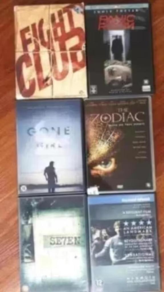 6 x DVD David Fincher - o.a. Fight Club, Gone Girl, Seven, P, Cd's en Dvd's, Dvd's | Thrillers en Misdaad, Zo goed als nieuw, Actiethriller