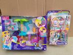 Polly Pocket Flamingo CarWash en Unicorn Forest Compact., Ophalen of Verzenden, Zo goed als nieuw, Meisje