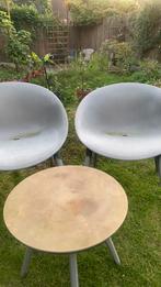 Set van 2 stoelen en een tafeltje, Tuin en Terras, Tuinstoelen, Ophalen, Gebruikt, Kunststof, Inklapbaar