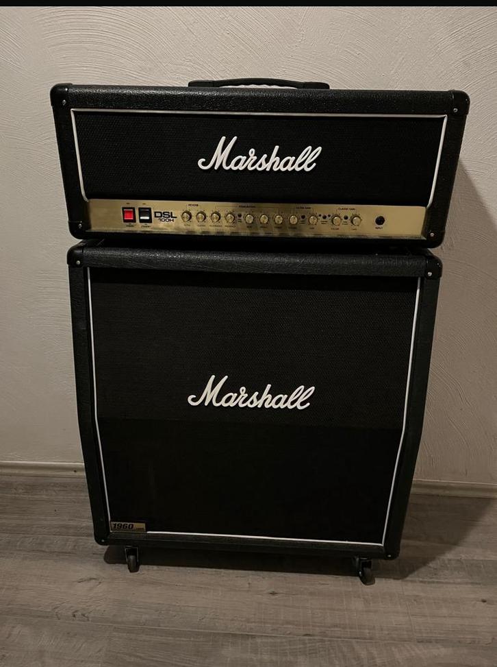 Marshall versterker en cabinet, Muziek en Instrumenten, Versterkers | Bas en Gitaar, Gebruikt, 50 tot 100 watt, Ophalen of Verzenden