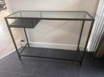 IKEA Side Table Glas/Metaal 1 meter land 74 hoog en 36 breed, Huis en Inrichting, Tafels | Sidetables, 50 tot 100 cm, Ophalen of Verzenden