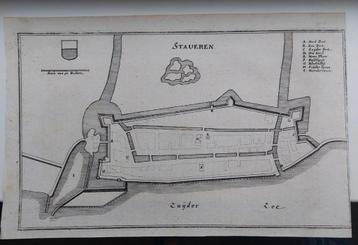 5 / Staveren - Stavoren Gravure uit 1659 van Caspar Merian beschikbaar voor biedingen