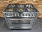 🔥Luxe Boretti Fornuis 90cm rvs + rvs 1 300° oven 6 pits, Witgoed en Apparatuur, Fornuizen, Niet ingevuld, 60 cm of meer, Niet ingevuld