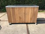 mobiel Buitenkeuken meubel RVS frame + hardhout betimmering, Ophalen, Gebruikt