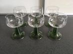 Set van 6 vintage roemer wijnglazen / moezelglazen, Antiek en Kunst, Ophalen of Verzenden