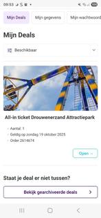 Ticket drouwenerzand, Tickets en Kaartjes, Eén persoon, Ticket of Toegangskaart