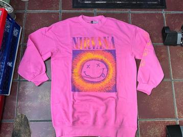 Oversized sweatjurk met print van Nirvana Maat S beschikbaar voor biedingen