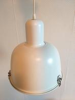 hanglamp creme wit met melkglas onderkant semi industrieel, Ophalen, Gebruikt, Semi industrieel, Glas