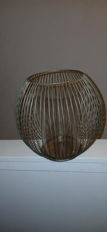 2x Windlicht - Metalen Frame beschikbaar voor biedingen