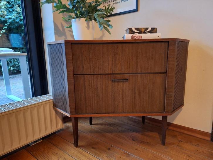 Retro / vintage jaren 50- 60 audiomeubel, Huis en Inrichting, Kasten | Overige, Gebruikt, Ophalen