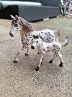 Schleich Knabstrupper Hengst - 13889 en veulen - 13890, Ophalen of Verzenden, Zo goed als nieuw, Paard, Beeldje of Figuurtje
