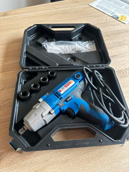 HBM Elektrische slagmoersleutelset compleet, Auto diversen, Autogereedschap, Zo goed als nieuw, Ophalen of Verzenden