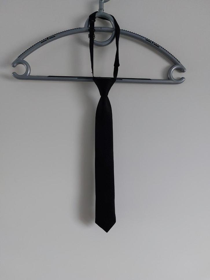 Zwarte Stropdas - Effen, Kinderen en Baby's, Kinderkleding | Maat 176, Ophalen of Verzenden